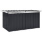vidaXL Μπαούλο Αποθήκευσης Κήπου Ανθρακί 129 x 67 x 65 εκ.