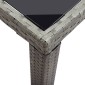 vidaXL Τραπέζι Κήπου Ανθρακί 123 x 60 x 74 εκ. από Συνθετικό Ρατάν