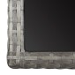 vidaXL Τραπέζι Κήπου Ανθρακί 110x53x72 εκ. Γυάλινο και Συνθετικό ρατάν