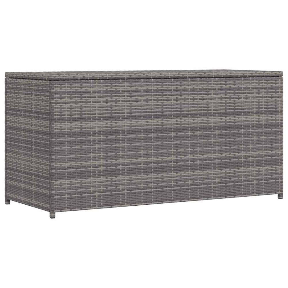 vidaXL Κουτί Αποθήκευσης Κήπου Γκρι 120x50x60 εκ. από Συνθετικό Ρατάν