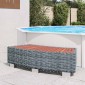 vidaXL Σκαλοπάτι για Σπα Γκρι 92 x 45 x 25 εκ. από Συνθετικό Ρατάν