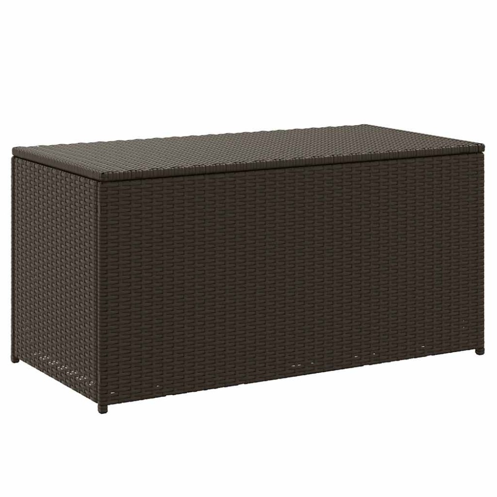 vidaXL Κουτί Αποθήκευσης Κήπου Καφέ 100x50x50 εκ. από Συνθετικό Ρατάν