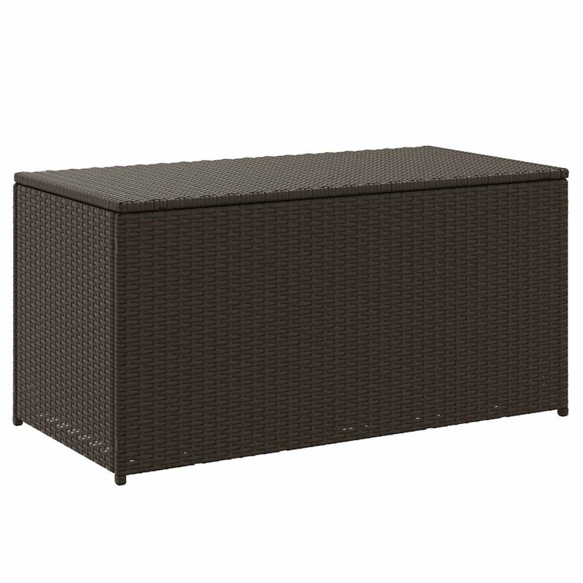 vidaXL Κουτί Αποθήκευσης Κήπου Καφέ 100x50x50 εκ. από Συνθετικό Ρατάν