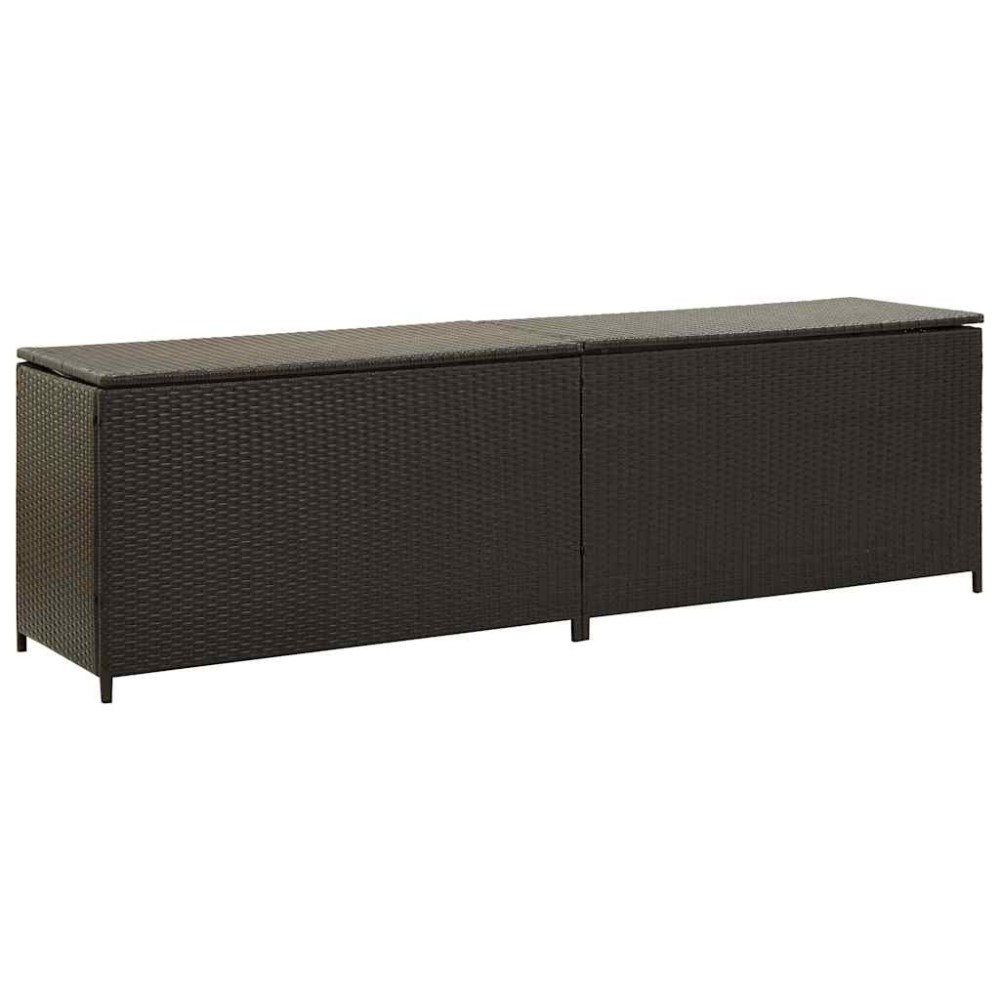 vidaXL Κουτί Αποθήκευσης Κήπου Καφέ 200x50x60 εκ. από Συνθετικό Ρατάν