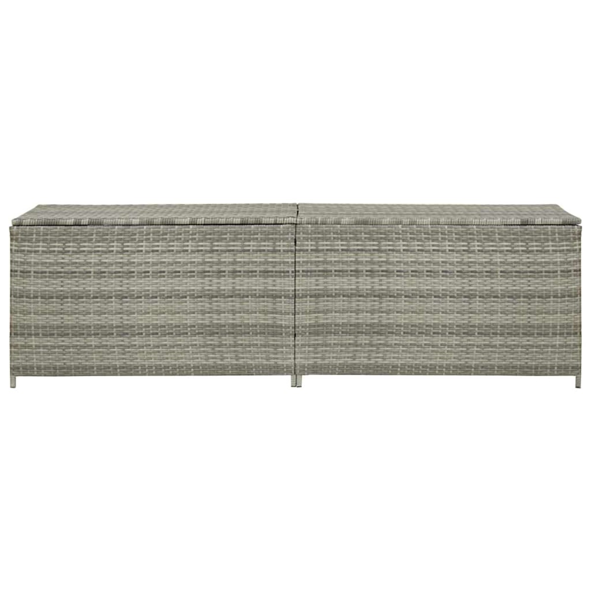 vidaXL Κουτί Αποθήκευσης Κήπου Γκρι 200x50x60 εκ. από Συνθετικό Ρατάν