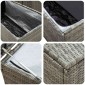 vidaXL Κουτί Αποθήκευσης Κήπου Γκρι 200x50x60 εκ. από Συνθετικό Ρατάν