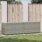 vidaXL Κουτί Αποθήκευσης Κήπου Γκρι 200x50x60 εκ. από Συνθετικό Ρατάν