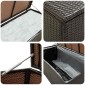 vidaXL Κουτί Αποθήκευσης Κήπου Καφέ 180x90x70 εκ. από Συνθετικό Ρατάν