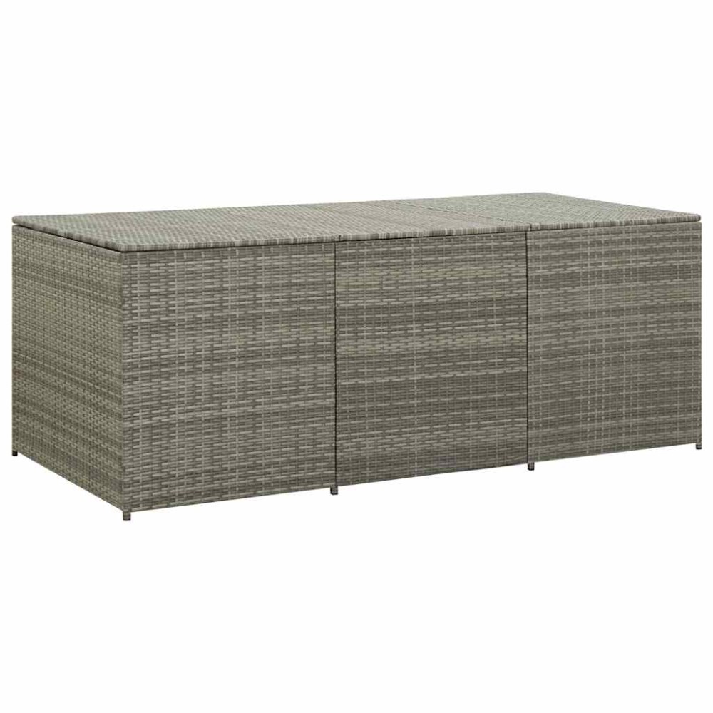 vidaXL Κουτί Αποθήκευσης Κήπου Γκρι 180x90x70 εκ. από Συνθετικό Ρατάν