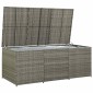 vidaXL Κουτί Αποθήκευσης Κήπου Γκρι 180x90x70 εκ. από Συνθετικό Ρατάν