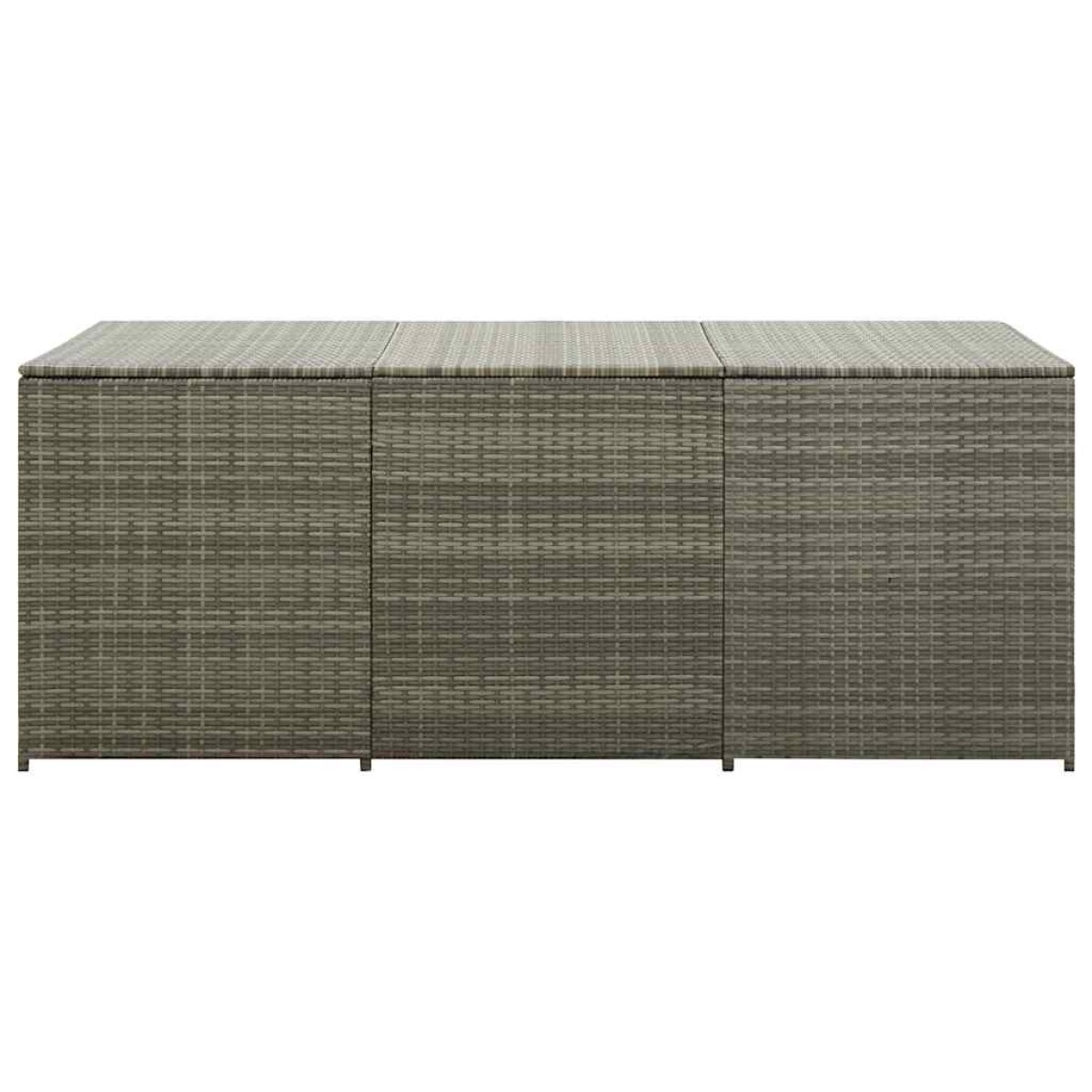 vidaXL Κουτί Αποθήκευσης Κήπου Γκρι 180x90x70 εκ. από Συνθετικό Ρατάν