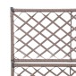 vidaXL Ζαρντινιέρα Υπερυψωμένη+Καφασωτό Καφέ 58x30x107 εκ. Συνθ. Ρατάν