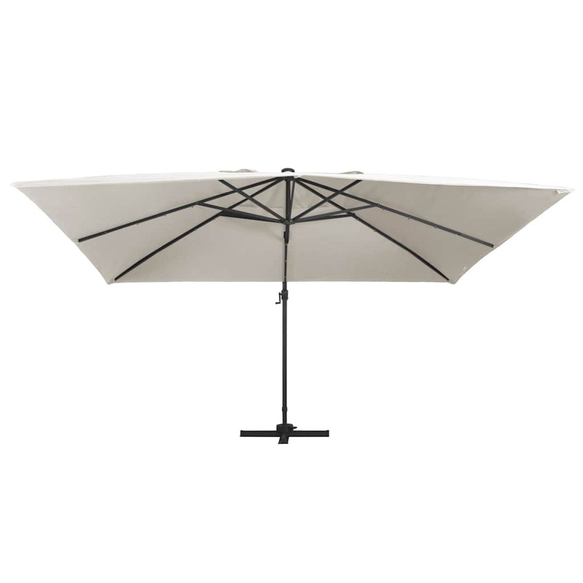 vidaXL Cantilever Ομπρέλα με LED, κοντάρι αλουμινίου 400x300 cm Άμμος
