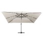 vidaXL Cantilever Ομπρέλα με LED, κοντάρι αλουμινίου 400x300 cm Άμμος