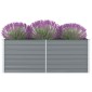 vidaXL Ζαρντινιέρα Ψηλή Γκρι 160 x 80 x 45 εκ. Γαλβανισμένος Χάλυβας