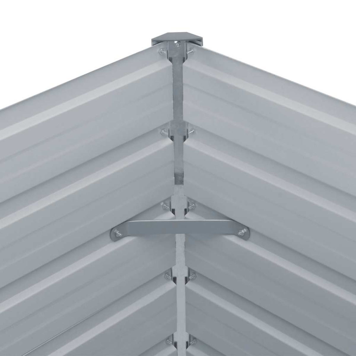 vidaXL Ζαρντινιέρα Ψηλή Καφέ 160 x 80 x 45 εκ. Γαλβανισμένος Χάλυβας