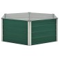 vidaXL Ζαρντινιέρα Ψηλή Πράσινη 129x129x46 εκ. Γαλβανισμένος Χάλυβας