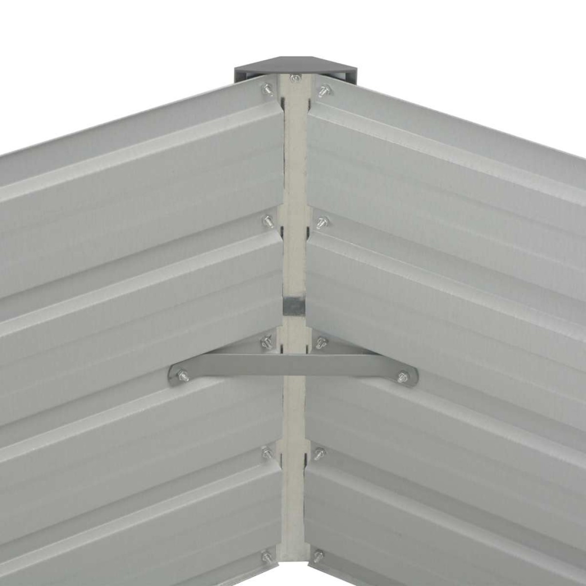 vidaXL Ζαρντινιέρα Ψηλή Πράσινη 129x129x46 εκ. Γαλβανισμένος Χάλυβας
