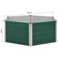 vidaXL Ζαρντινιέρα Ψηλή Πράσινη 129x129x46 εκ. Γαλβανισμένος Χάλυβας