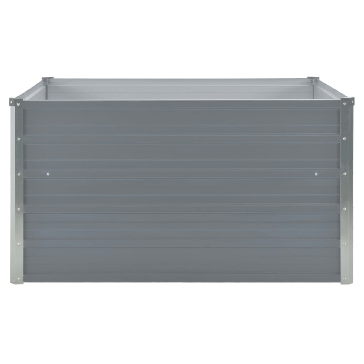 vidaXL Ζαρντινιέρα Ψηλή Γκρι 100 x 100 x 45 εκ. Γαλβανισμένος Χάλυβας