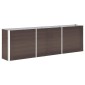 vidaXL Ζαρντινιέρα Υπερυψωμένη Καφέ 240x40x77 εκ. Γαλβανισμ. Χάλυβας