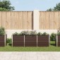 vidaXL Ζαρντινιέρα Υπερυψωμένη Καφέ 240x40x77 εκ. Γαλβανισμ. Χάλυβας