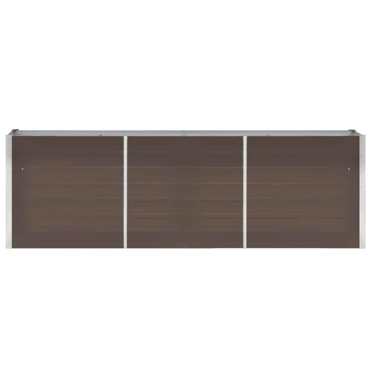 vidaXL Ζαρντινιέρα Υπερυψωμένη Καφέ 240x40x77 εκ. Γαλβανισμ. Χάλυβας