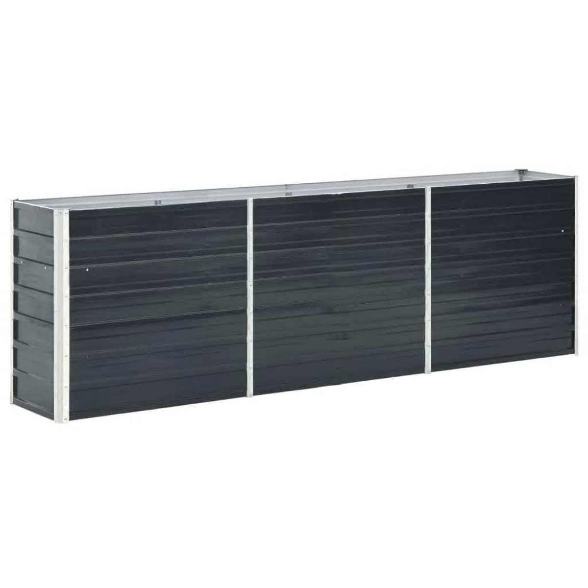 vidaXL Ζαρντινιέρα Υπερυψωμένη Ανθρακί 240x40x77 εκ. Γαλβαν. Χάλυβας