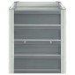 vidaXL Ζαρντινιέρα Υπερυψωμένη Γκρι 240x40x45 εκ. Γαλβανισμ. Χάλυβας
