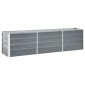 vidaXL Ζαρντινιέρα Υπερυψωμένη Γκρι 240x40x45 εκ. Γαλβανισμ. Χάλυβας