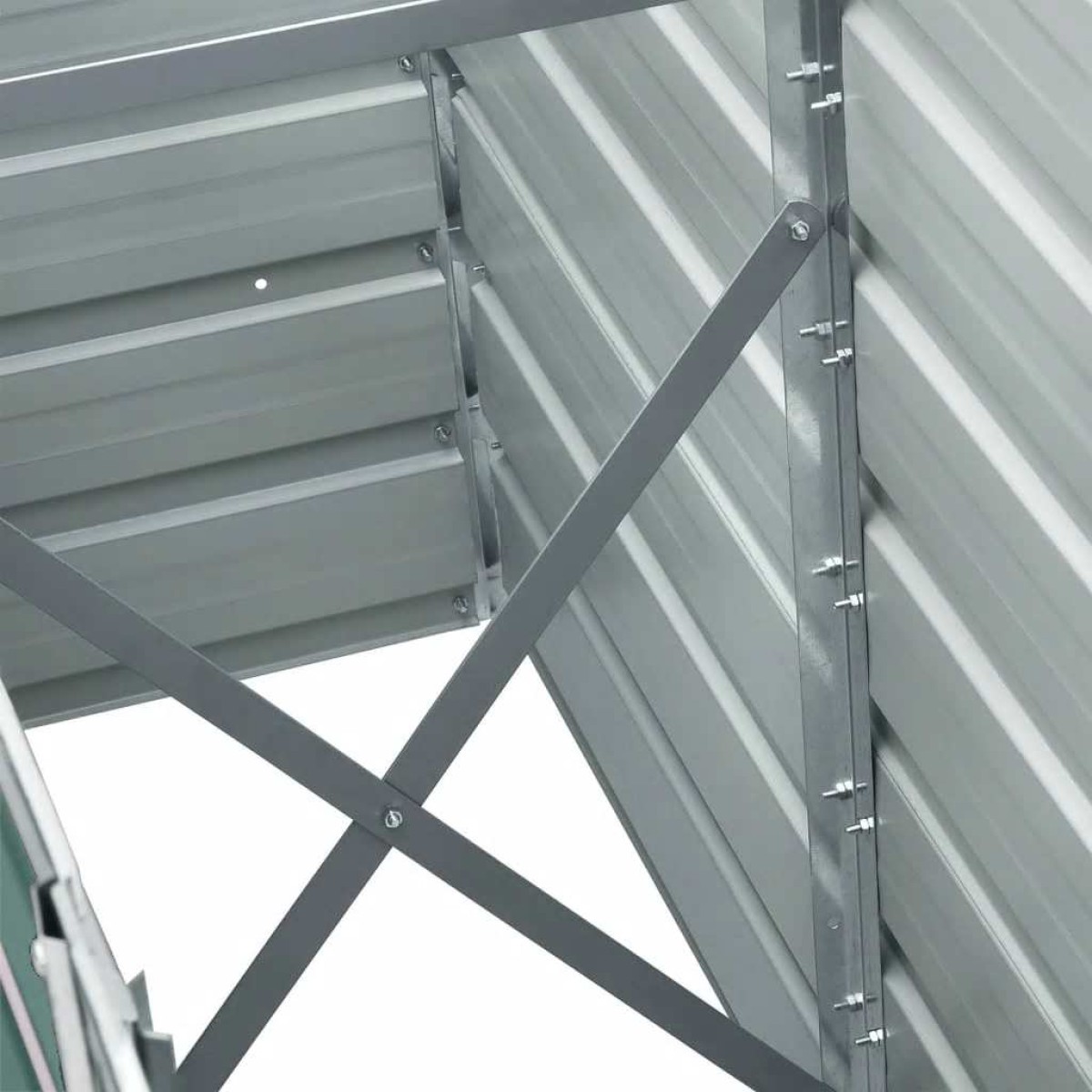 vidaXL Ζαρντινιέρα Υπερυψωμένη Πράσινη 240x40x45 εκ. Γαλβαν. Χάλυβας