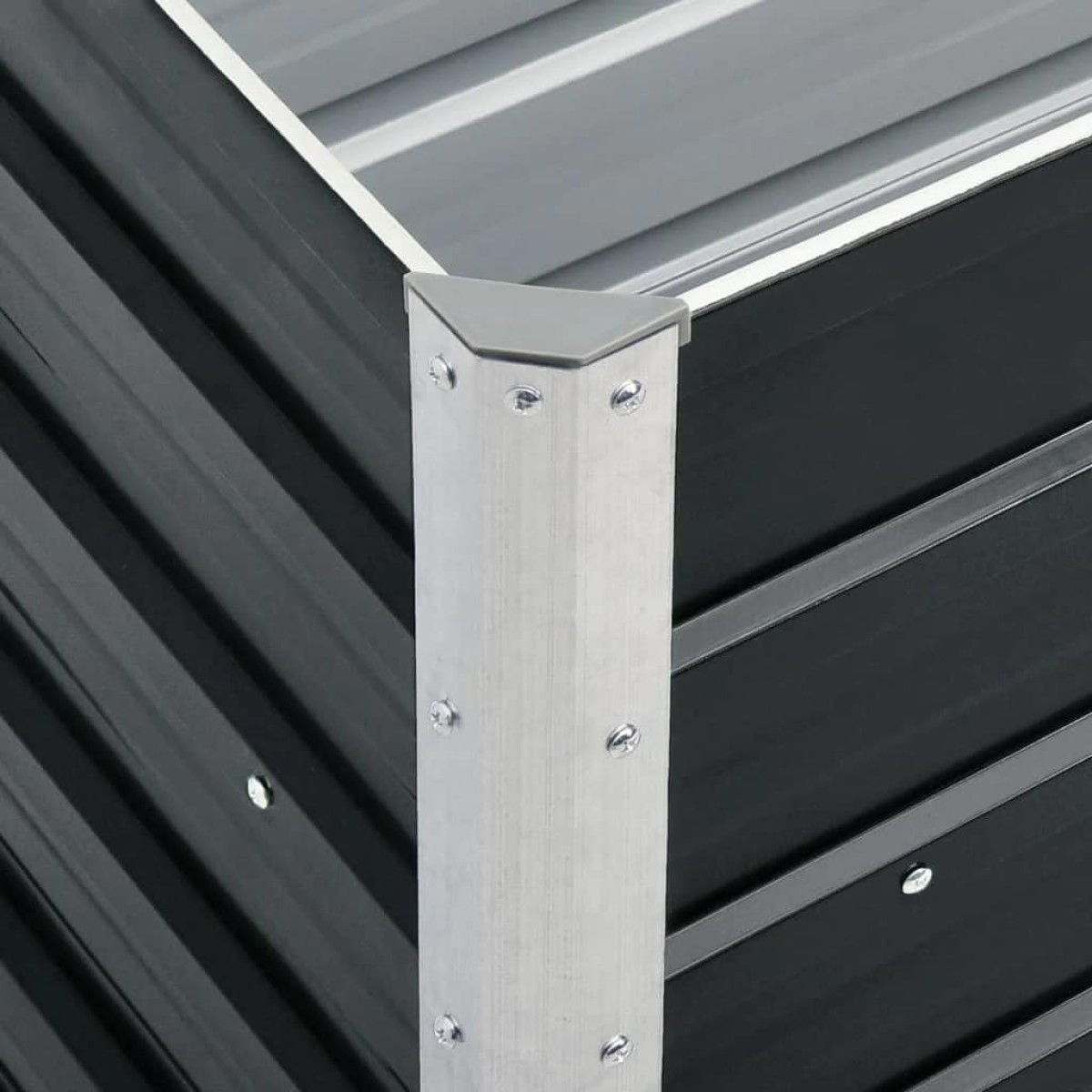vidaXL Ζαρντινιέρα Υπερυψωμένη Ανθρακί 240x40x45 εκ. Γαλβαν. Χάλυβας