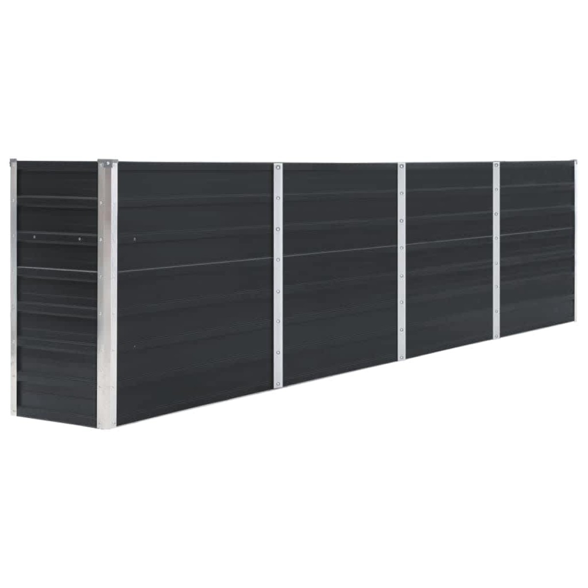 vidaXL Ζαρντινιέρα Ψηλή Ανθρακί 320x40x77 εκ. Γαλβανισμένος Χάλυβας
