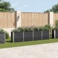 vidaXL Ζαρντινιέρα Ψηλή Ανθρακί 320x40x77 εκ. Γαλβανισμένος Χάλυβας