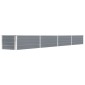 vidaXL Ζαρντινιέρα Υπερυψωμένη Γκρι 320x40x45 εκ. Γαλβανισμ. Χάλυβας