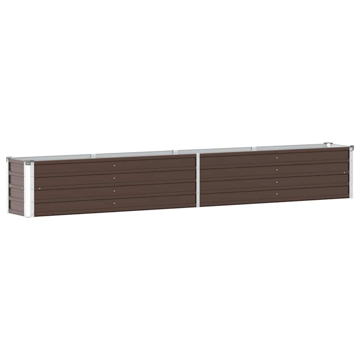 vidaXL Ζαρντινιέρα Υπερυψωμένη Καφέ 320x40x45 εκ. Γαλβανισμ. Χάλυβας