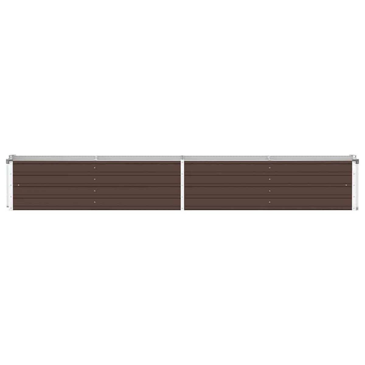 vidaXL Ζαρντινιέρα Υπερυψωμένη Καφέ 320x40x45 εκ. Γαλβανισμ. Χάλυβας