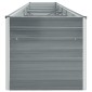 vidaXL Ζαρντινιέρα Υπερυψωμένη Γκρι 400x80x45 εκ. Γαλβαν. Χάλυβας