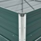 vidaXL Ζαρντινιέρα Υπερυψωμένη Πράσινη 400x80x45 εκ. Γαλβαν. Χάλυβας