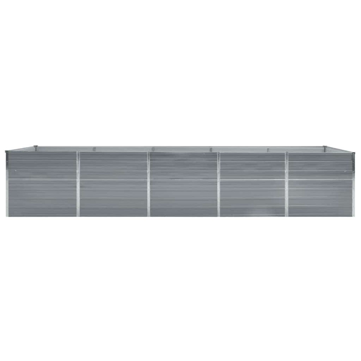 vidaXL Ζαρντινιέρα Υπερυψωμένη Γκρι 400x80x77 εκ. Γαλβαν. Χάλυβας