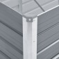 vidaXL Ζαρντινιέρα Υπερυψωμένη Γκρι 400x80x77 εκ. Γαλβαν. Χάλυβας
