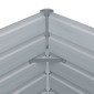 vidaXL Ζαρντινιέρα Υπερυψωμένη Γκρι 400x80x77 εκ. Γαλβαν. Χάλυβας