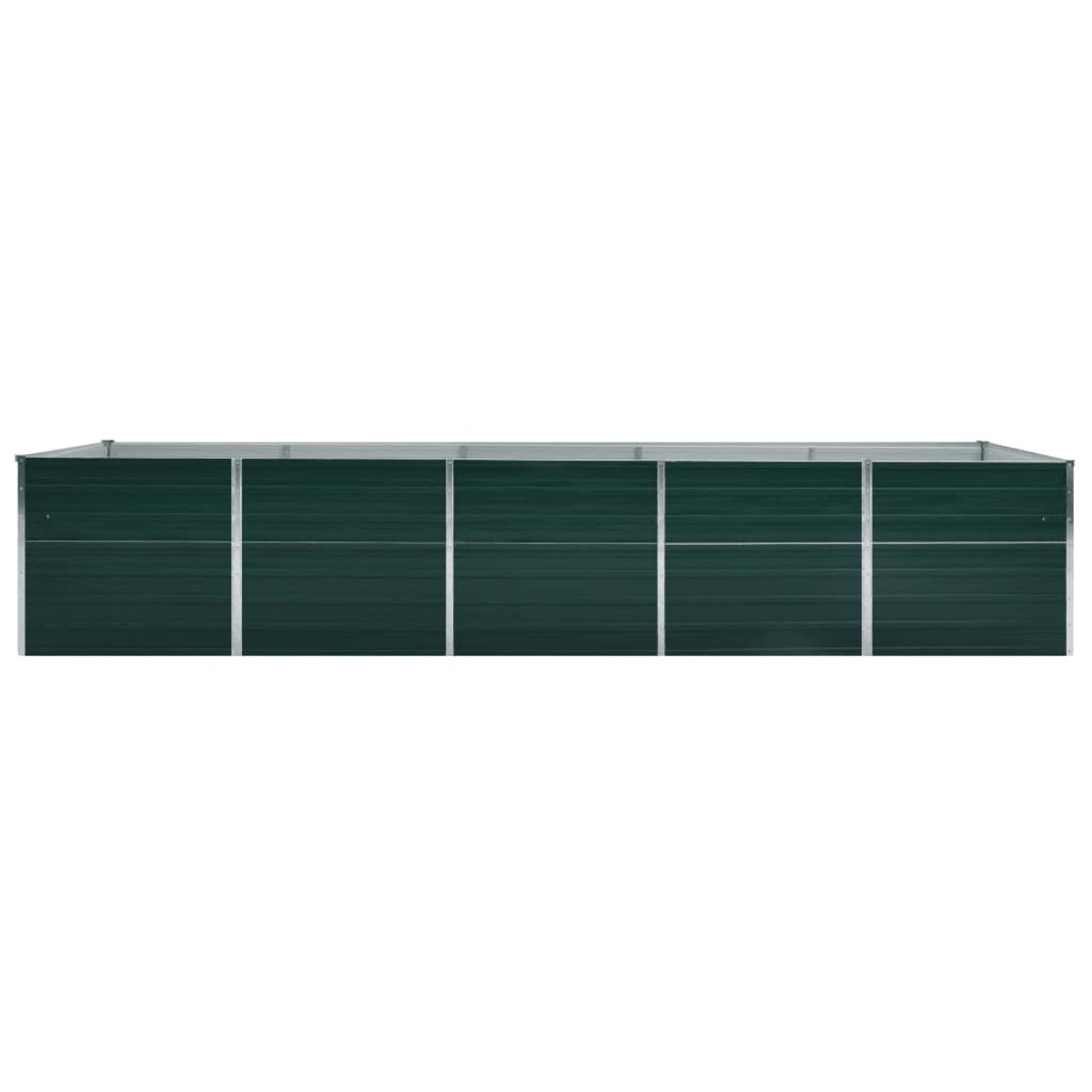 vidaXL Ζαρντινιέρα Υπερυψωμένη Πράσινη 400x80x77 εκ. Γαλβαν. Χάλυβας
