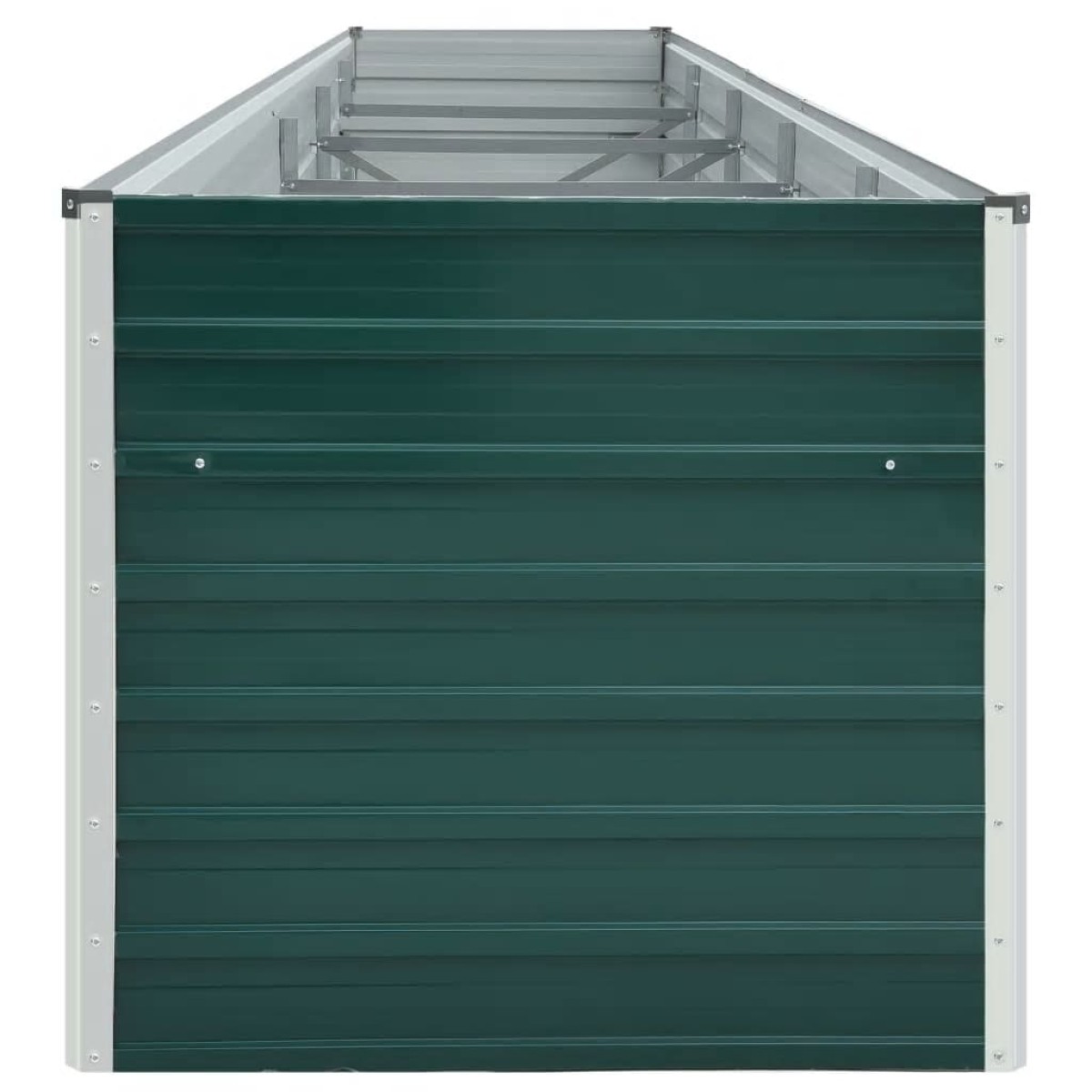 vidaXL Ζαρντινιέρα Υπερυψωμένη Πράσινη 400x80x77 εκ. Γαλβαν. Χάλυβας