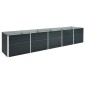vidaXL Ζαρντινιέρα Υπερυψωμένη Ανθρακί 400x80x77 εκ. Γαλβαν. Χάλυβας