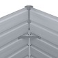 vidaXL Ζαρντινιέρα Υπερυψωμένη Γκρι 480x80x45 εκ. Γαλβαν. Χάλυβας
