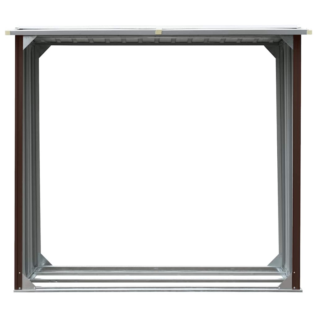 vidaXL Υπόστεγο Αποθήκευσης Ξύλων Καφέ 172x91x154 εκ. Γαλβ. Ατσάλι