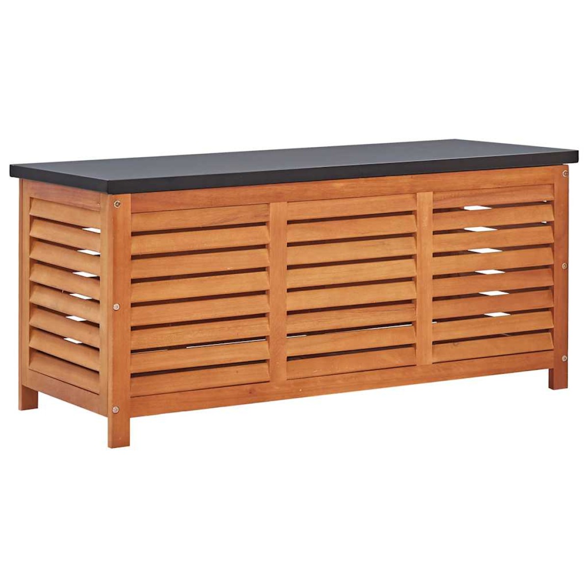 vidaXL Μπαούλο Αποθήκευσης Κήπου 117x50x55 εκ. Μασίφ Ξύλο Ευκαλύπτου