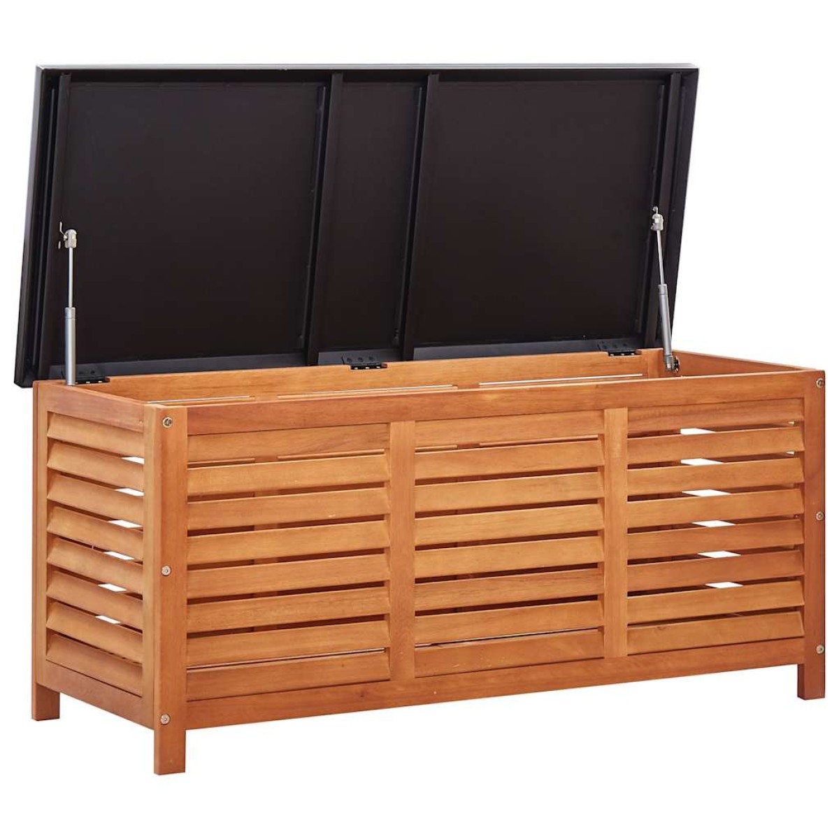 vidaXL Μπαούλο Αποθήκευσης Κήπου 117x50x55 εκ. Μασίφ Ξύλο Ευκαλύπτου