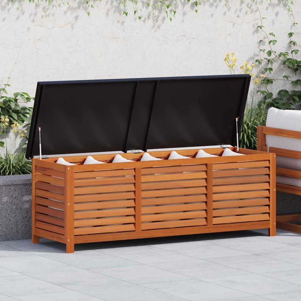 vidaXL Μπαούλο Αποθήκευσης Κήπου 150x50x55 εκ. Μασίφ Ξύλο Ευκαλύπτου